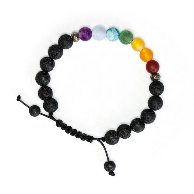 7 Chakra Agate Adjustable Crystal Bracelet - Image 2