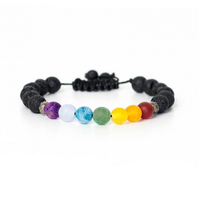 7 Chakra Agate Adjustable Crystal Bracelet