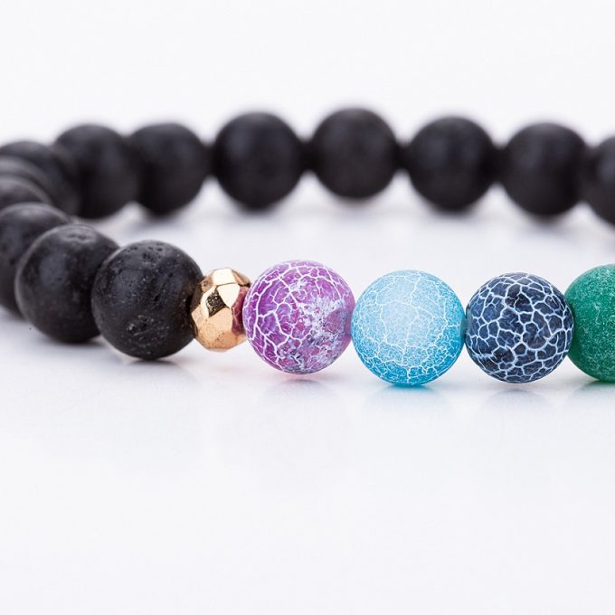 7 Chakra Agate Crystal Bracelet - Image 3