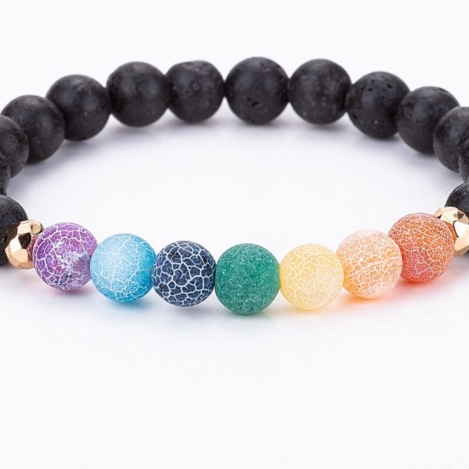 7 Chakra Agate Crystal Bracelet - Image 4