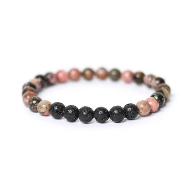 Black Rhodonite Crystal Bracelet