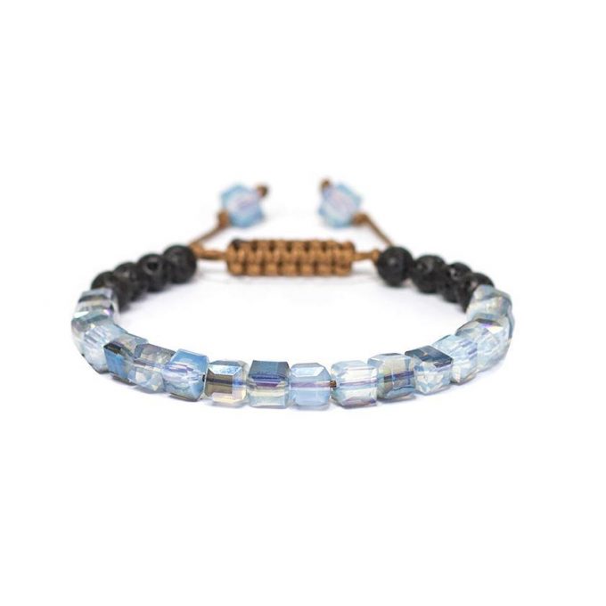 Ocean Blue Glass Crystal Crystal Bracelet