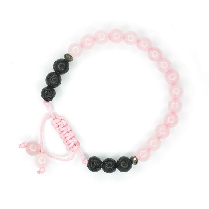 Rose Quartz Love Adjustable Crystal Bracelet - Image 2