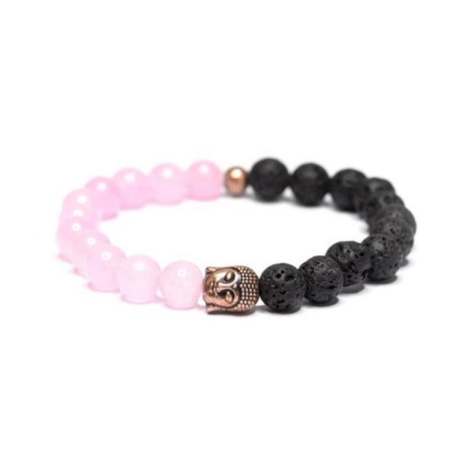 Rose Quartz Buddha Crystal Bracelet