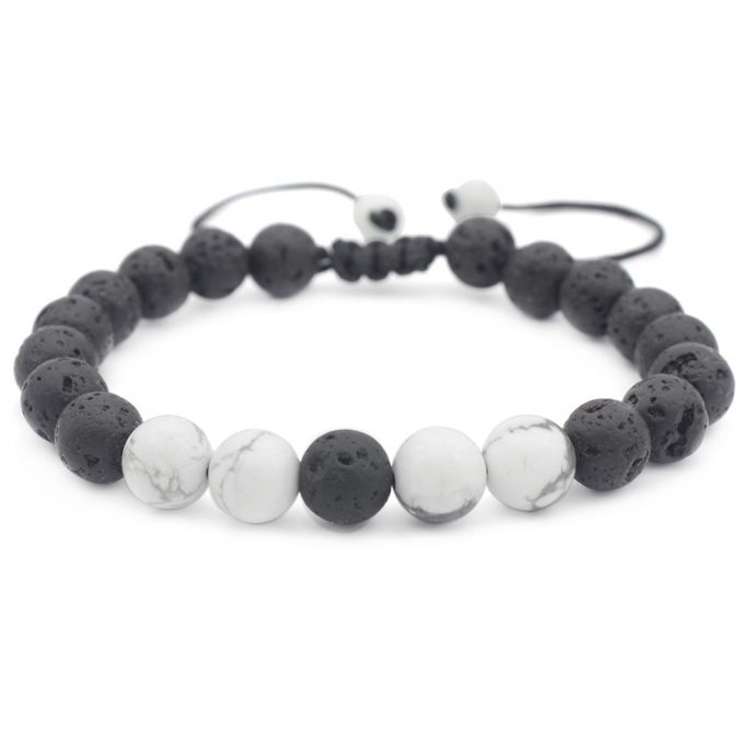 Howlite Stone Crystal Bracelet