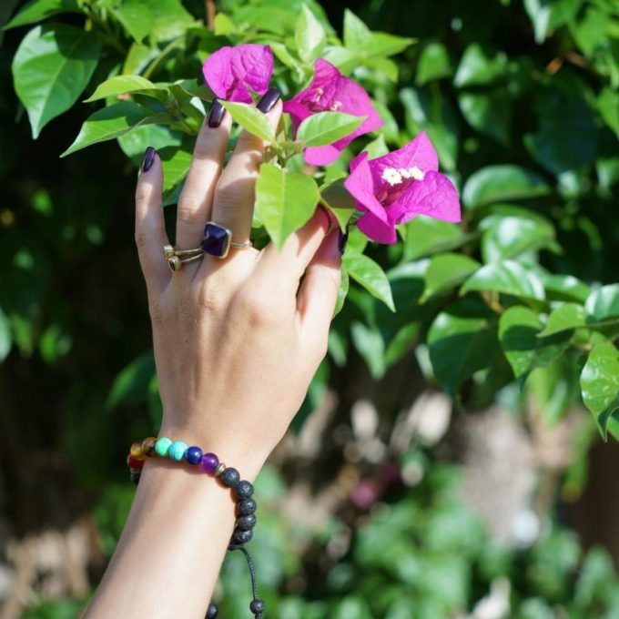 7 Chakra Adjustable Crystal Bracelet - Image 3