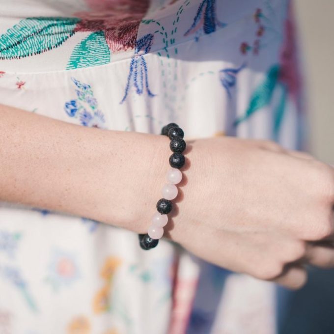 Rose Quartz Adjustable Crystal Bracelet - Image 3