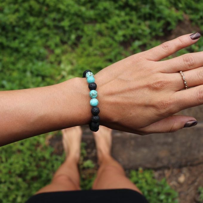 Turquoise Peace Crystal Bracelet - Image 5