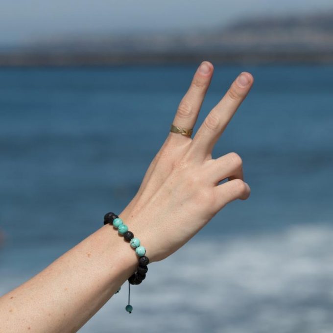 Turquoise Peace Crystal Bracelet - Image 6