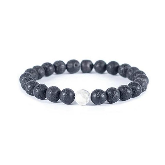 White Howlite Lava Stone Crystal Bracelet