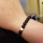 White Howlite Lava Stone Crystal Bracelet