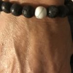 White Howlite Lava Stone Crystal Bracelet