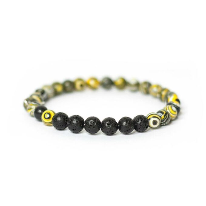 Yellow Cosmic Diffuser Crystal Bracelet