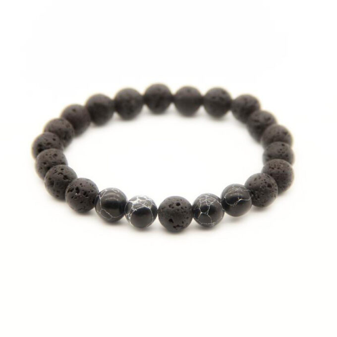 Black Jasper Diffuser Crystal Bracelet