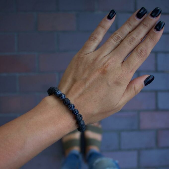 Black Jasper Diffuser Crystal Bracelet - Image 4