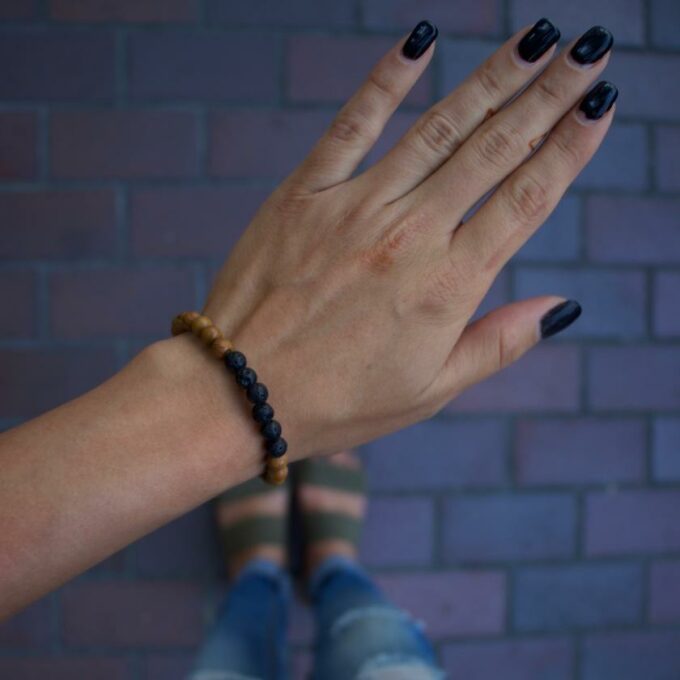 Brick Stone Diffuser Crystal Bracelet - Image 3