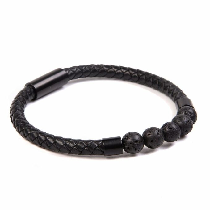 Magnetic Clasp Lava Stone Crystal Bracelet - Image 3