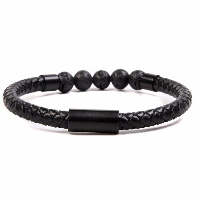 Magnetic Clasp Lava Stone Crystal Bracelet - Image 2