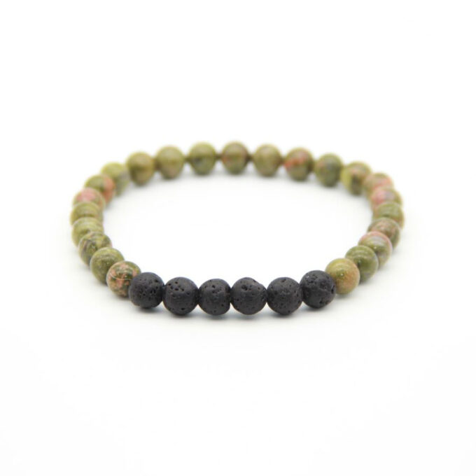 Flower Green Gemstone Diffuser Anti Crystal Bracelet