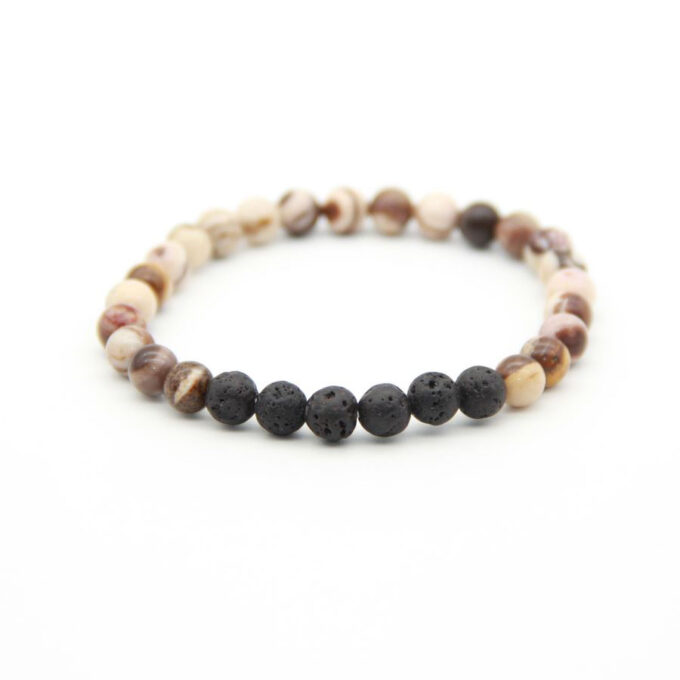 Zebra Gemstone Diffuser Anti Crystal Bracelet