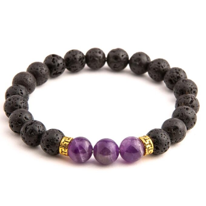 Amethyst Diffuser Crystal Bracelet