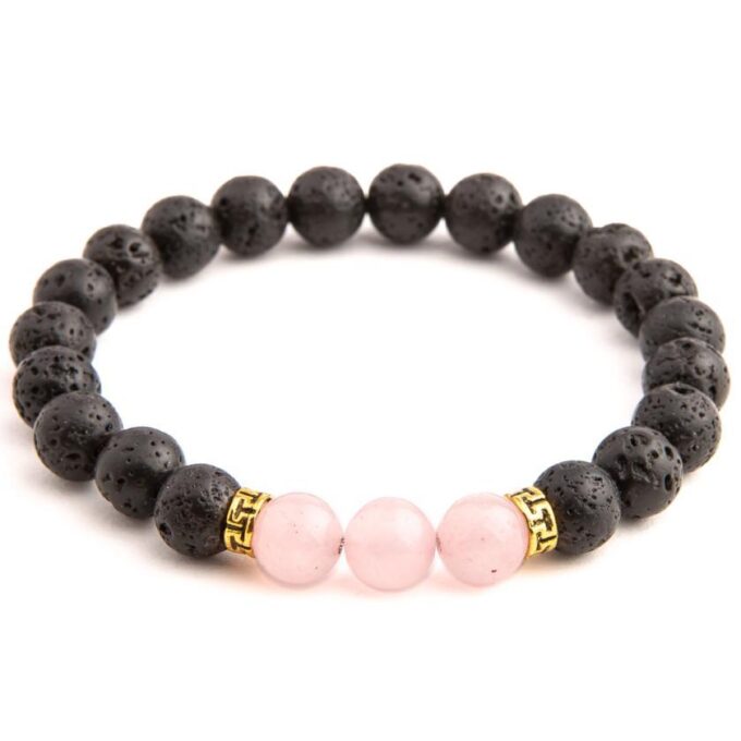 Rose Quartz Diffuser Crystal Bracelet