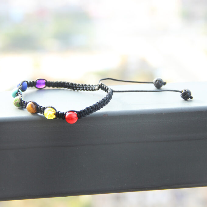 7 Chakra Mini Adjustable Crystal Bracelet - Image 2