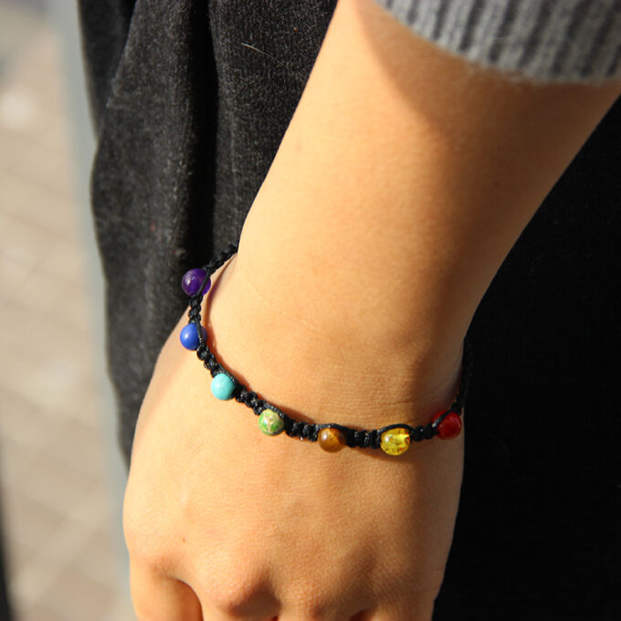 7 Chakra Mini Adjustable Crystal Bracelet - Image 7