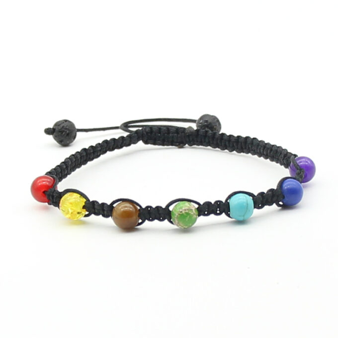 7 Chakra Mini Adjustable Crystal Bracelet