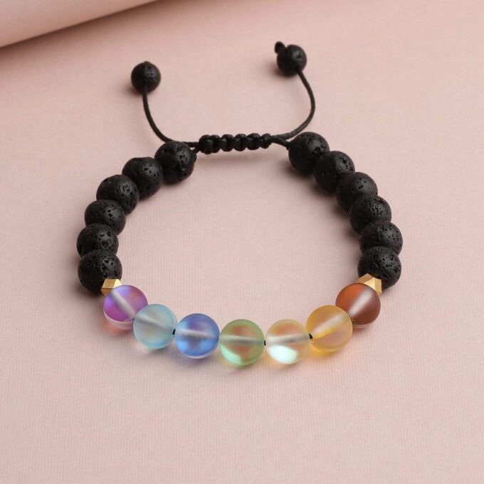 Glow Glass Chakra Adjustable Crystal Bracelet - Image 2