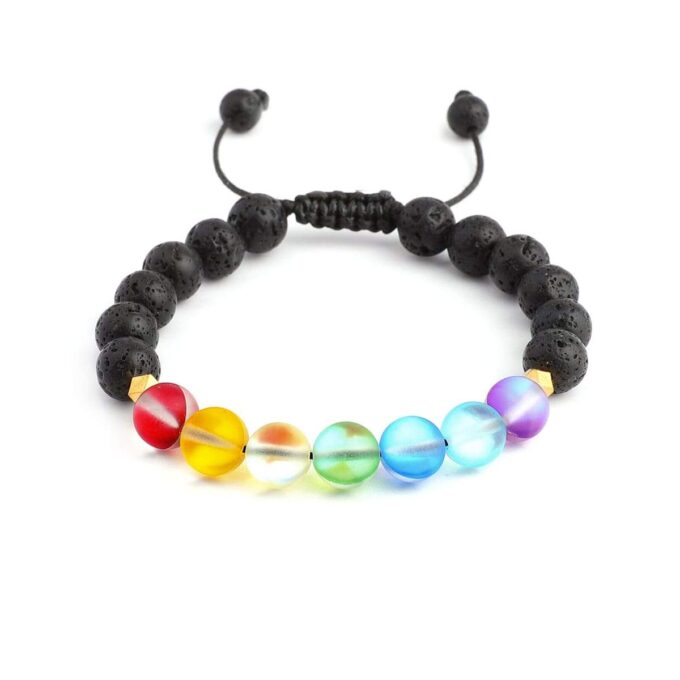 Glow Glass Chakra Adjustable Crystal Bracelet