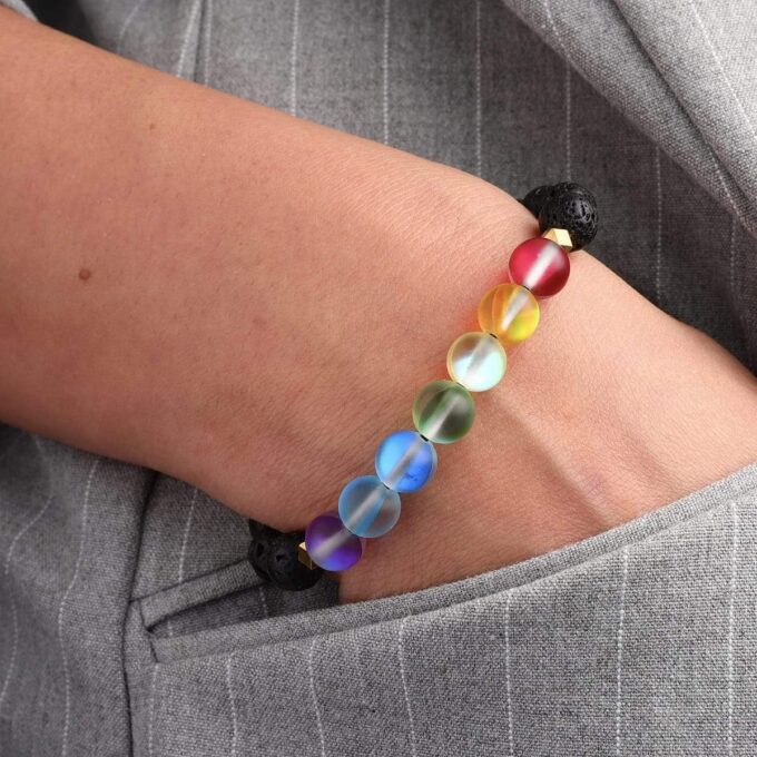 Glow Glass Chakra Crystal Bracelet - Image 5