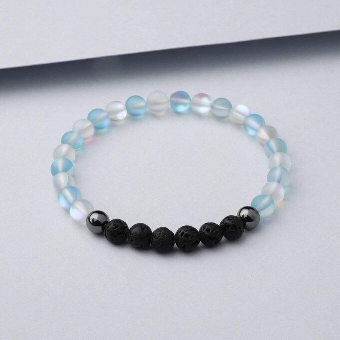 Glow Glass (Clear And Blue) Crystal Bracelet - Image 2