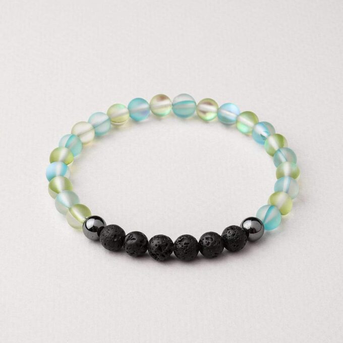 Glow Glass (Green And Blue) Crystal Bracelet - Image 2