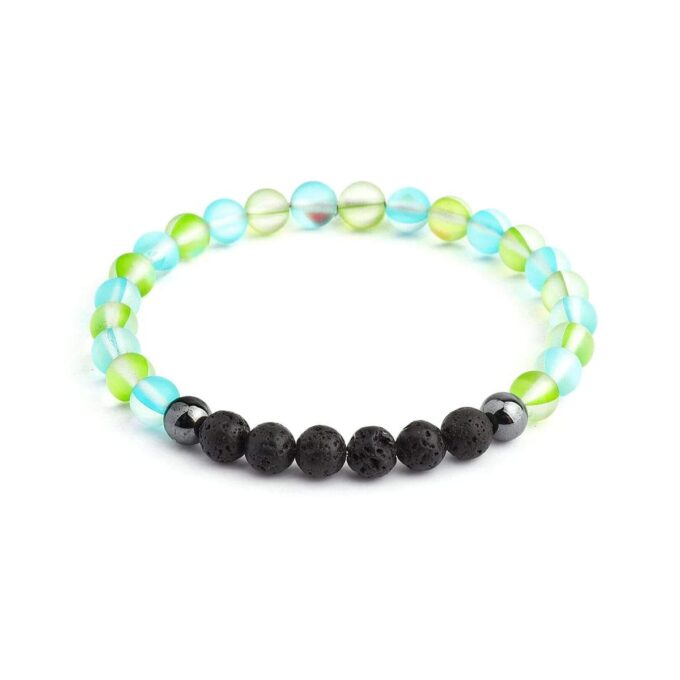 Glow Glass (Green And Blue) Crystal Bracelet