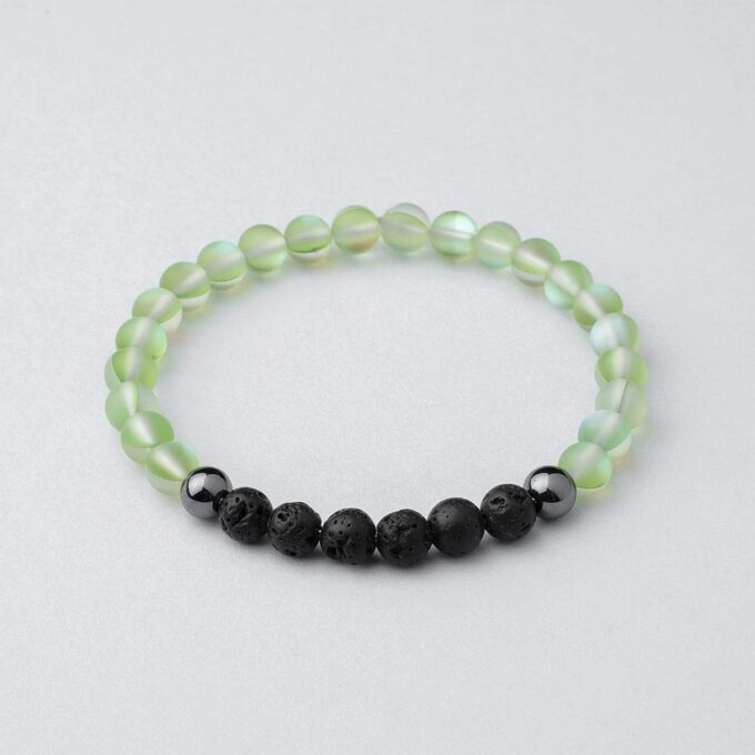 Glow Glass Diffuser (Green) Crystal Bracelet - Image 2