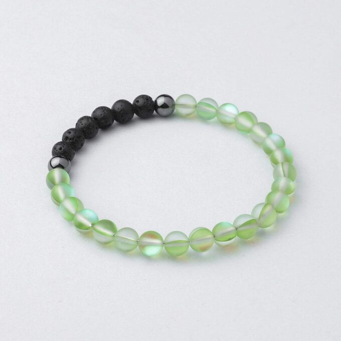 Glow Glass Diffuser (Green) Crystal Bracelet - Image 3