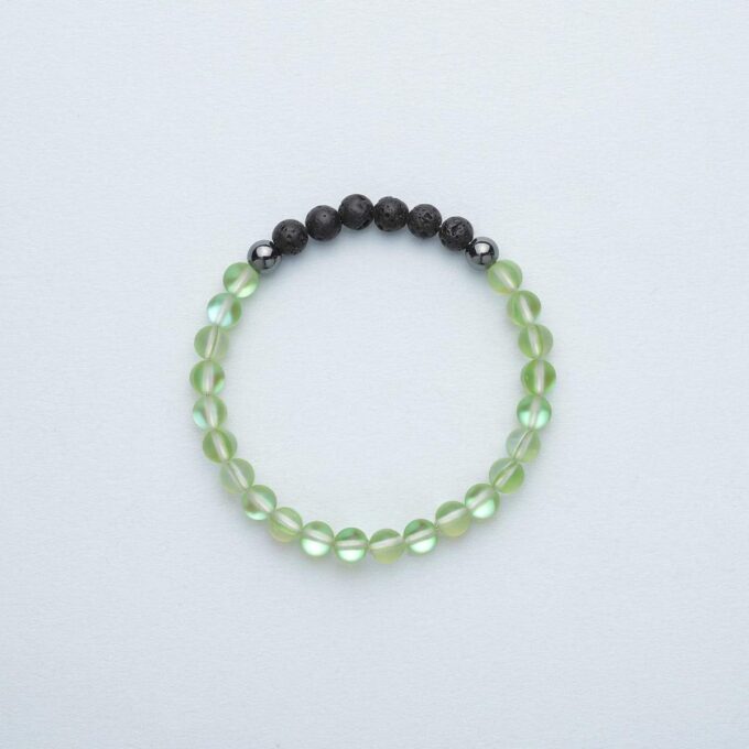 Glow Glass Diffuser (Green) Crystal Bracelet - Image 4