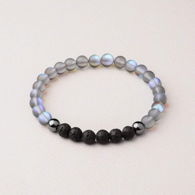 Glow Glass (Grey) Crystal Bracelet - Image 2