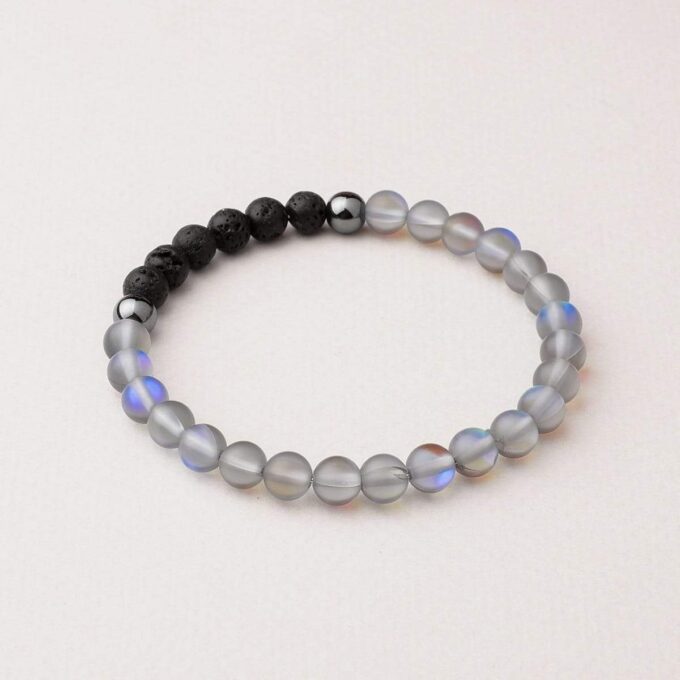 Glow Glass (Grey) Crystal Bracelet - Image 3