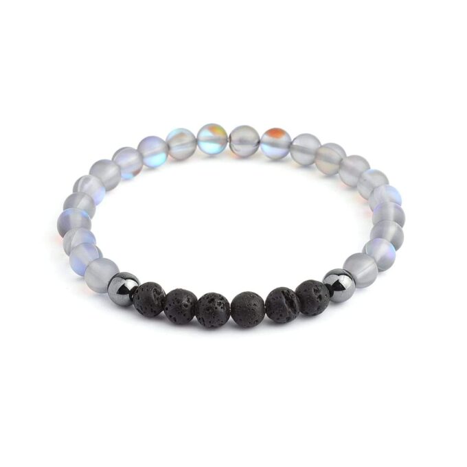 Glow Glass (Grey) Crystal Bracelet