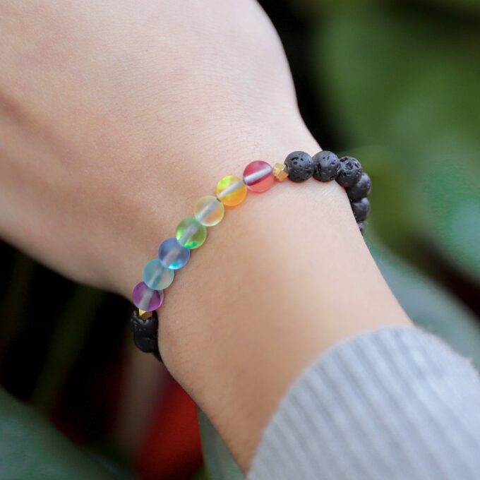 Glow Glass Chakra Kids Adjustable Crystal Bracelet - Image 5