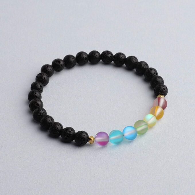 Glow Glass Mini Chakra Crystal Bracelet - Image 2