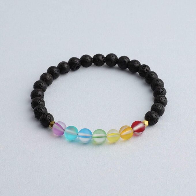 Glow Glass Mini Chakra Crystal Bracelet - Image 3