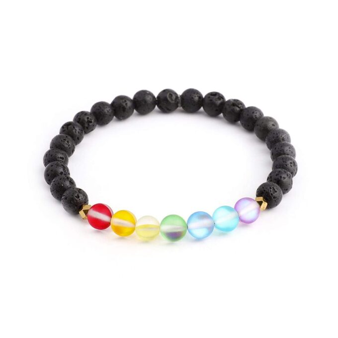 Glow Glass Mini Chakra Crystal Bracelet