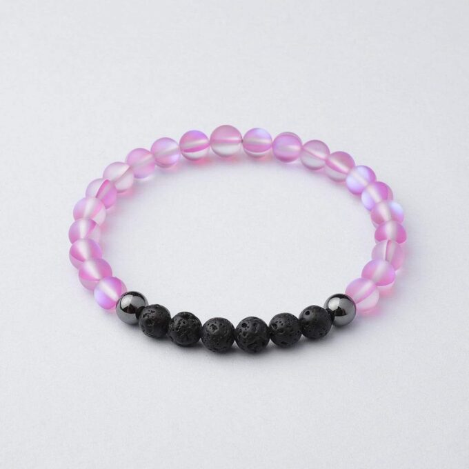 Glow Glass (Pink) Crystal Bracelet - Image 2