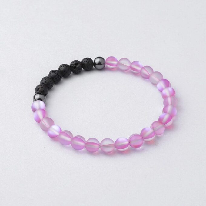 Glow Glass (Pink) Crystal Bracelet - Image 3