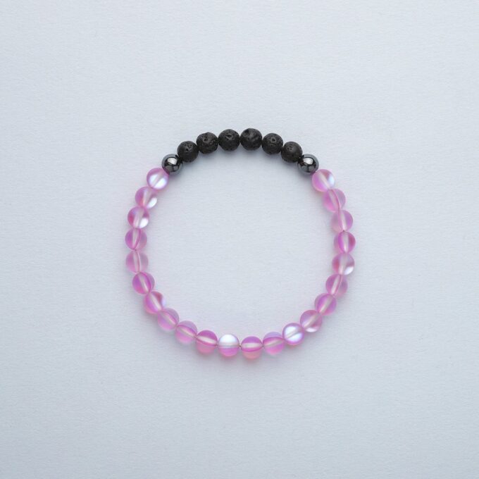 Glow Glass (Pink) Crystal Bracelet - Image 4