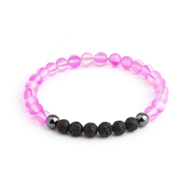 Glow Glass (Pink) Crystal Bracelet