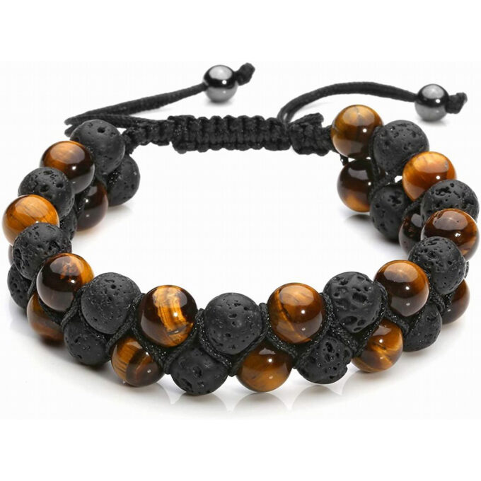 Lava Rock Stone Crystal  Bracelet-Tigers Eye - Image 7